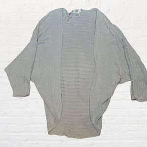Spiegel Silver Dolman Sleeved Open Cardigan, Women's Size XL